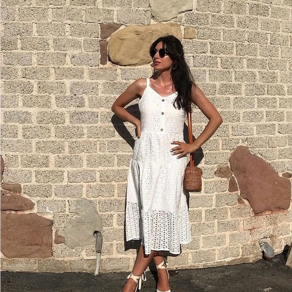 Shein Cotton Eyelet Midi Dress (S) - Picture 10 of 13